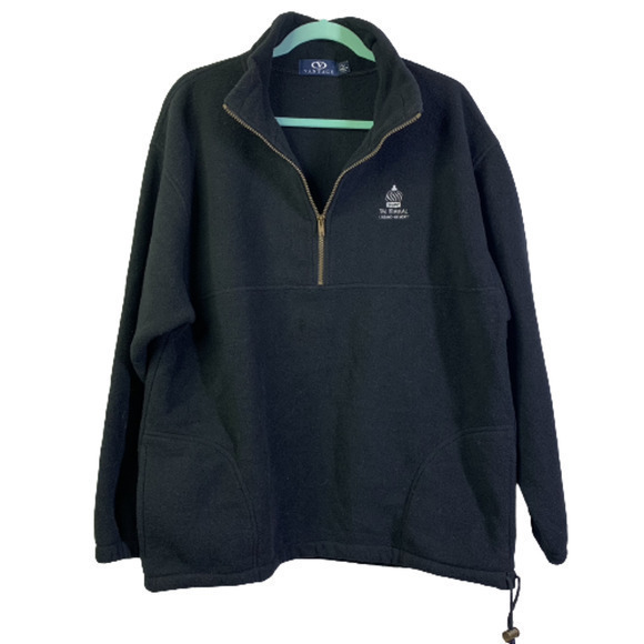 VANTAGE Black Trump Taj Mahal Casino Half-Zip Fleece Pullover - Picture 2 of 8